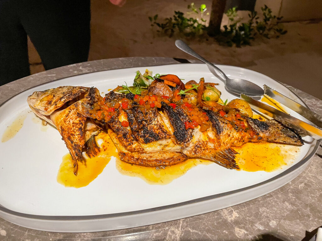 Whole fish from the kitchen