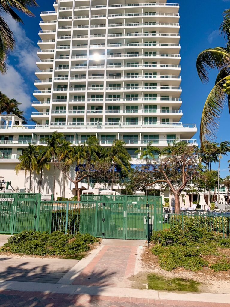 The Fontainebleau seen from the beach, Miami Beach