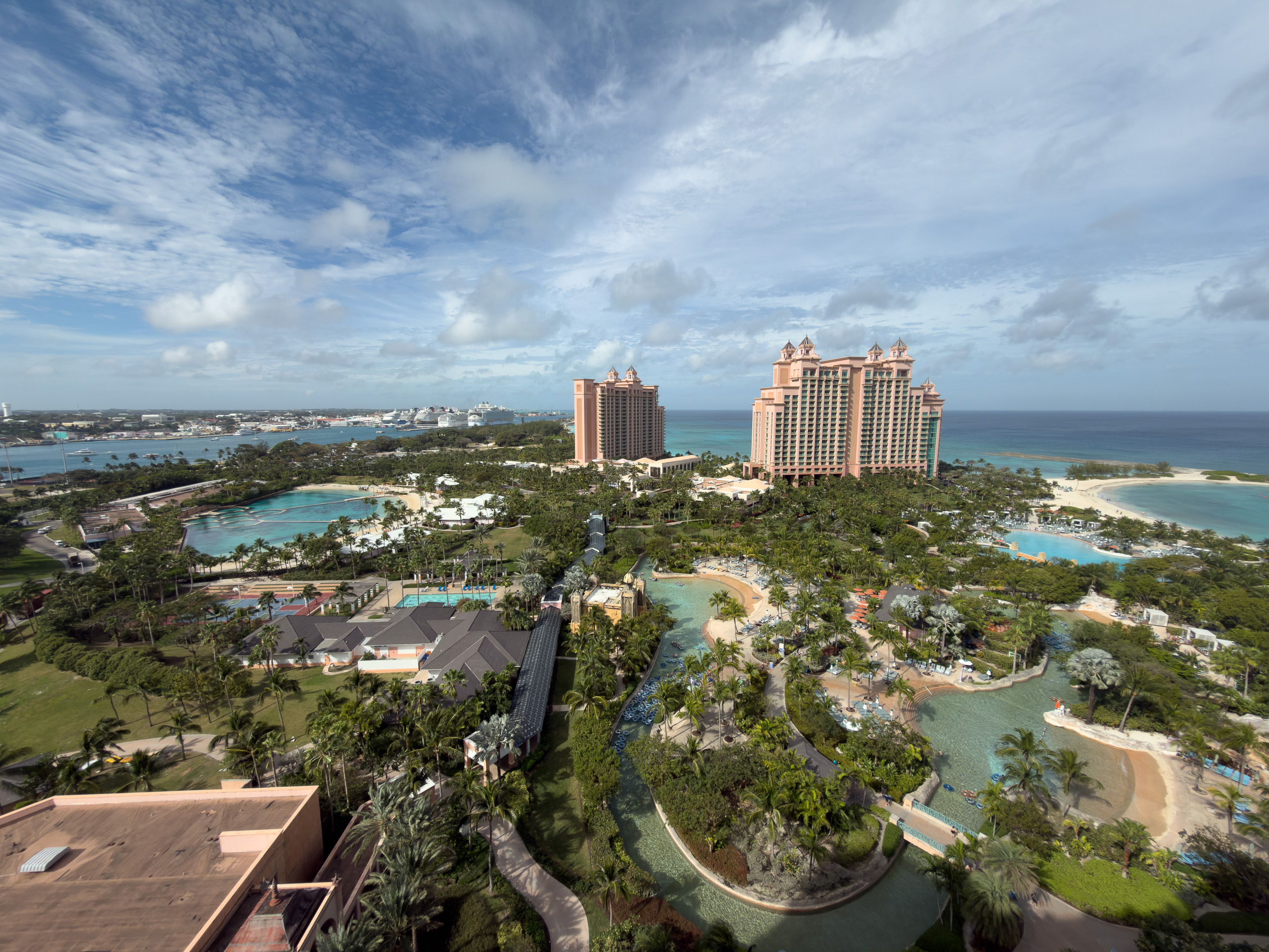 The Royal Towers with the river winding through the grounds below