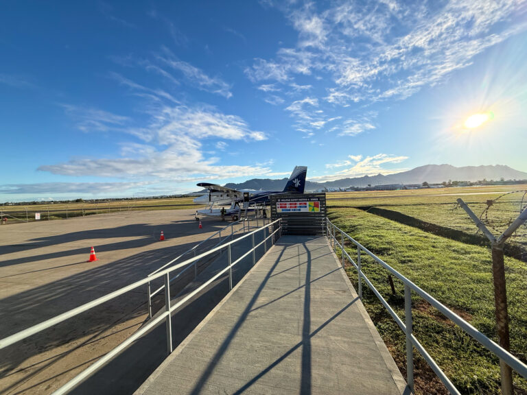 The airstrip on the way through