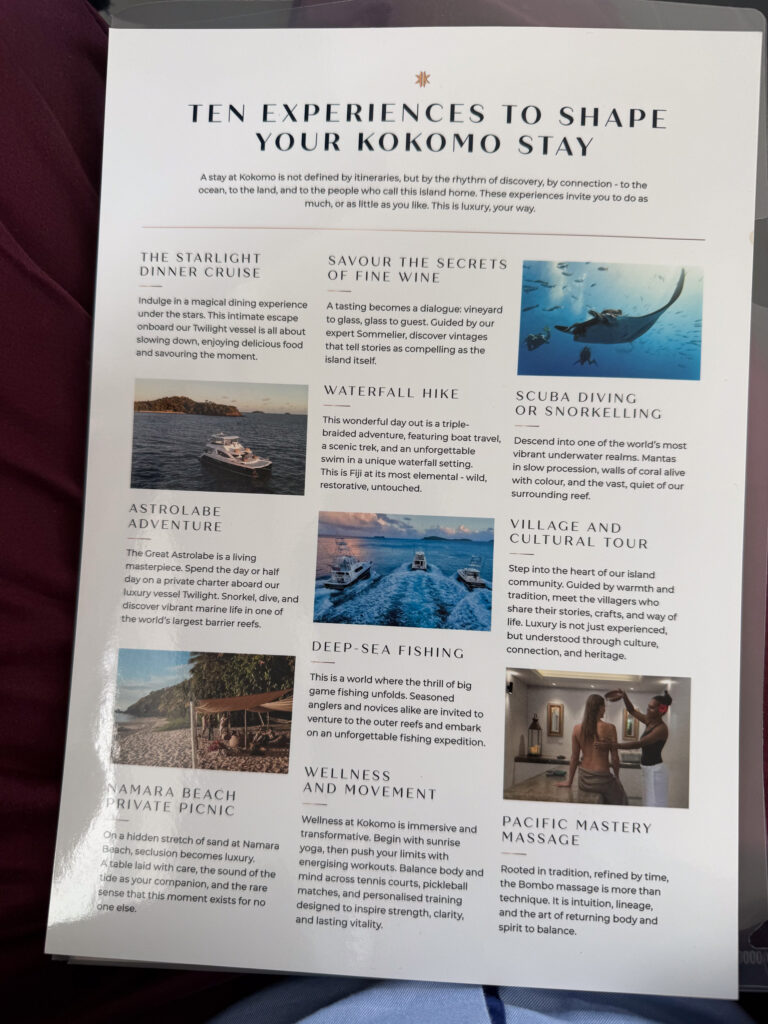 The printed briefing on the way in
