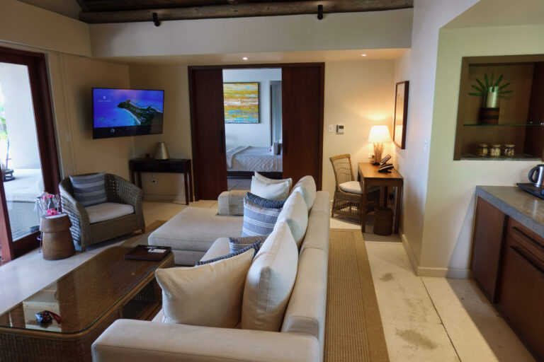 The sitting room in the villa