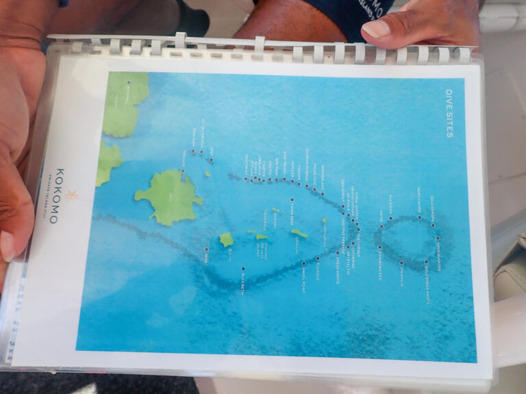 The hand-drawn map of the island