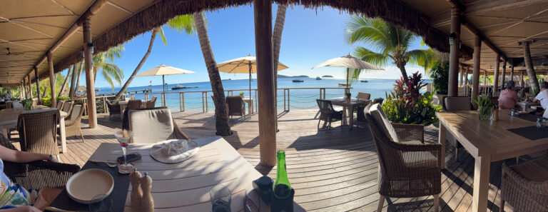 The beach club under the thatch