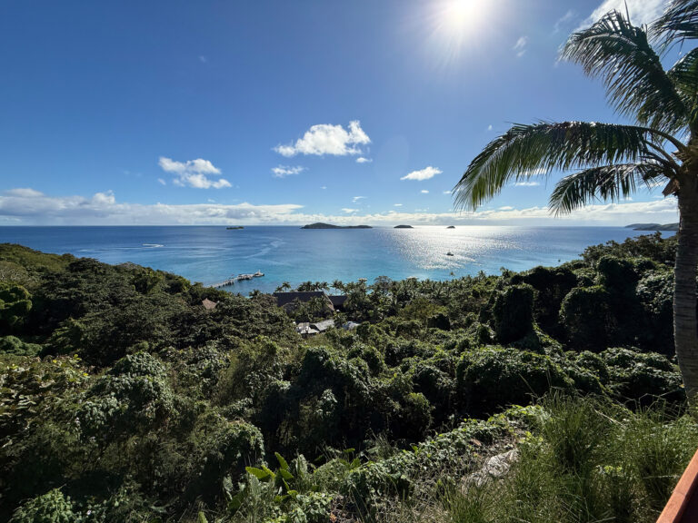 The island and the water from the hill