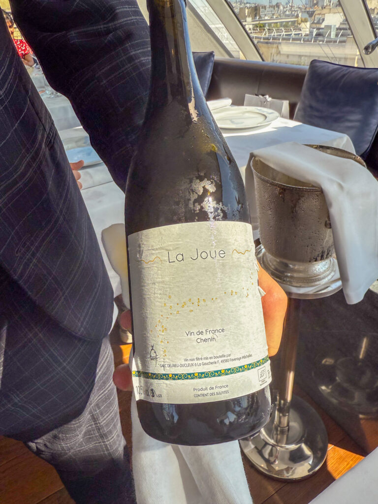 A white opened at the table