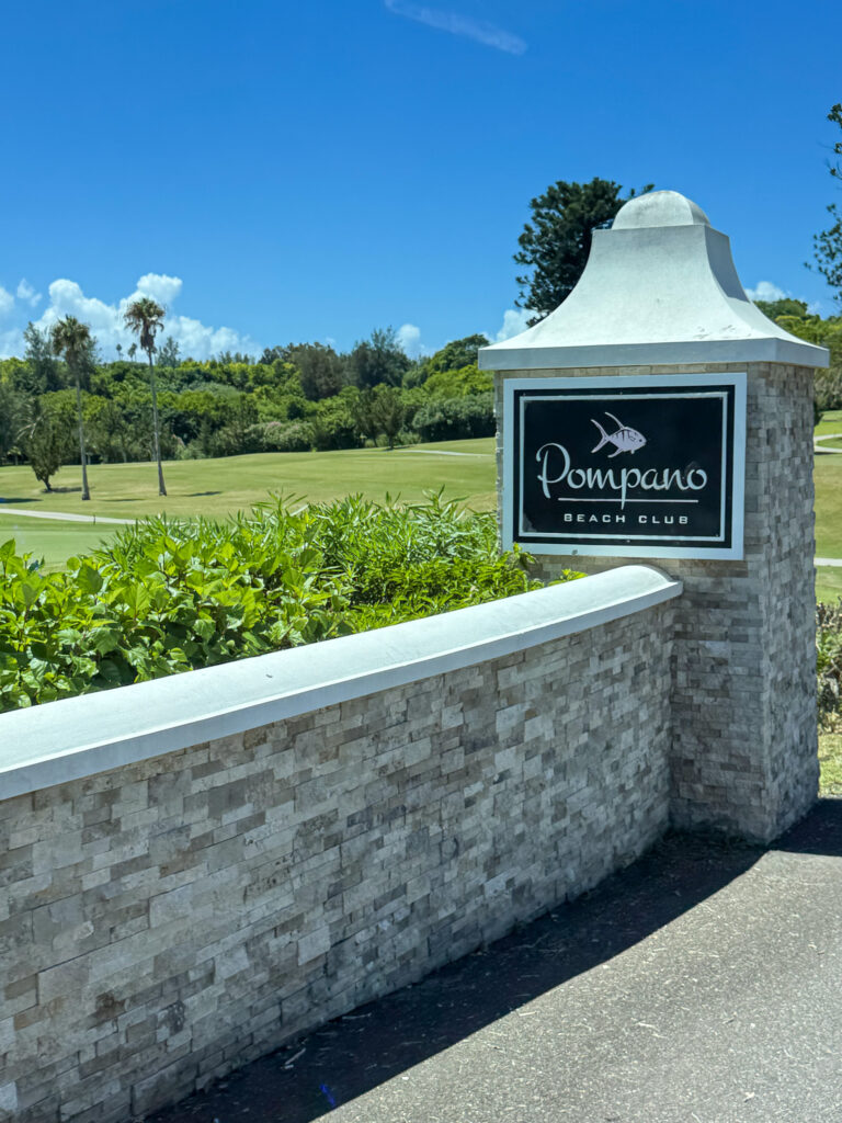 The name board set into the wall by the entrance
