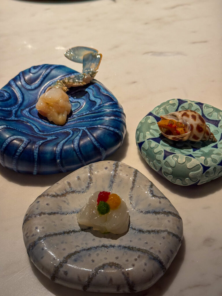 Three small courses arriving together