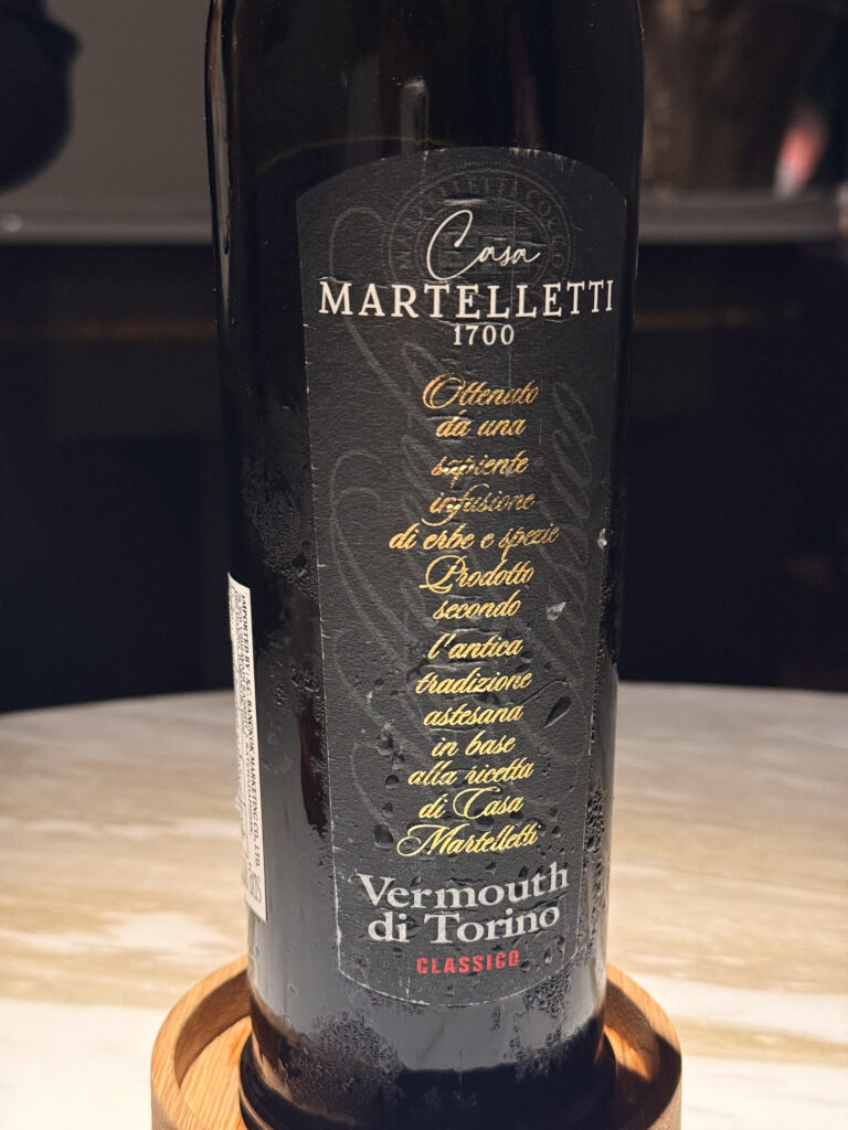 A red poured alongside the middle courses